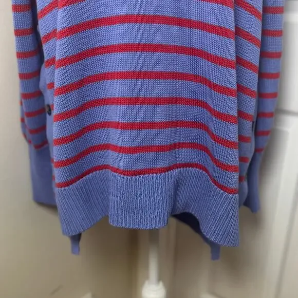 Tuckernuck Starboard Blue Bar Harbor Nautical Striped Long Sleeve Sweater XL - Picture 3 of 9